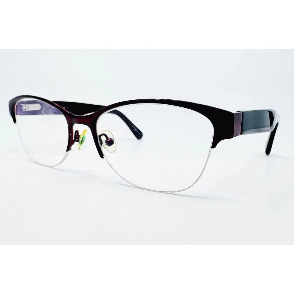 Wittnauer Eyeglasses Womens Burgundy Cat Eye Half Rim Frames 52-16-135